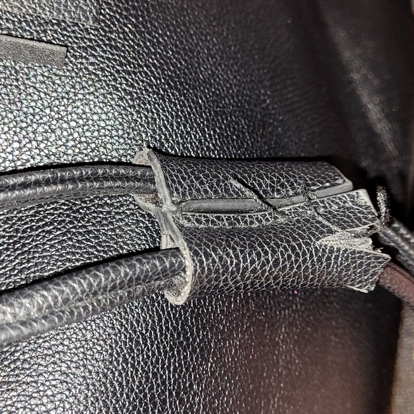 💕Victoria's Secret Fringe Black Faux Leather Backpack💕 - Picture 7 of 8